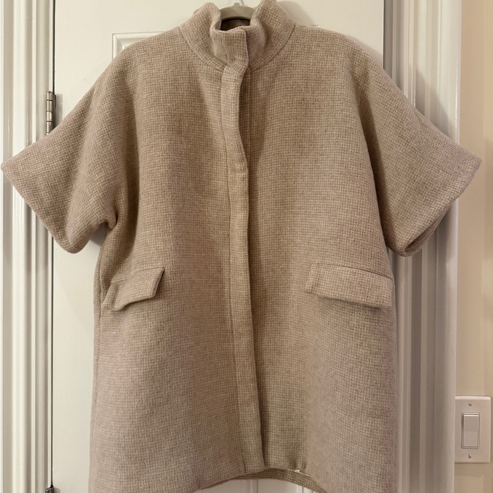 Emerson Fry Camel Houndstooth LAYERING JACKET - WOOL CASHMERE